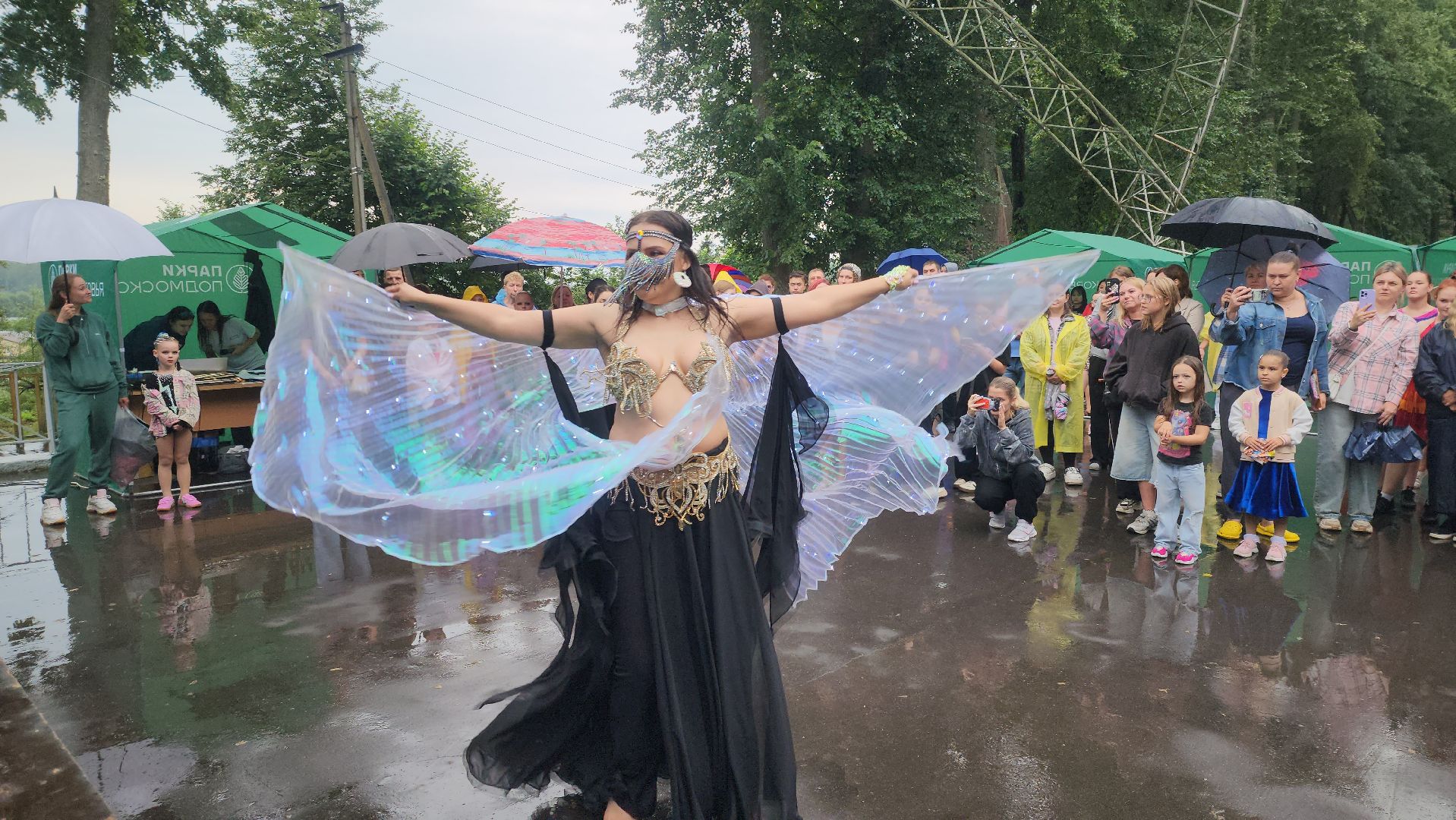 Руза , Парк городок , Ночь в парке ,