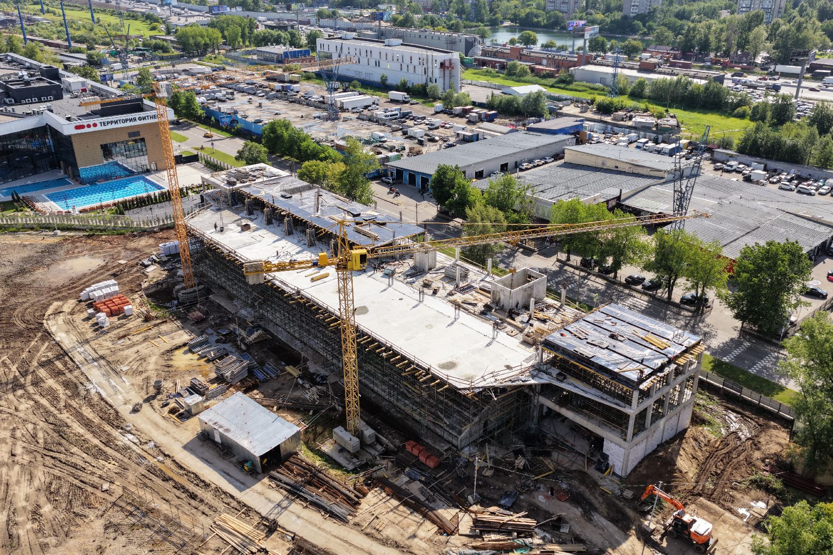 видео с коптера, спорт в реутове, стадион старт, академия вратарского мастерства,