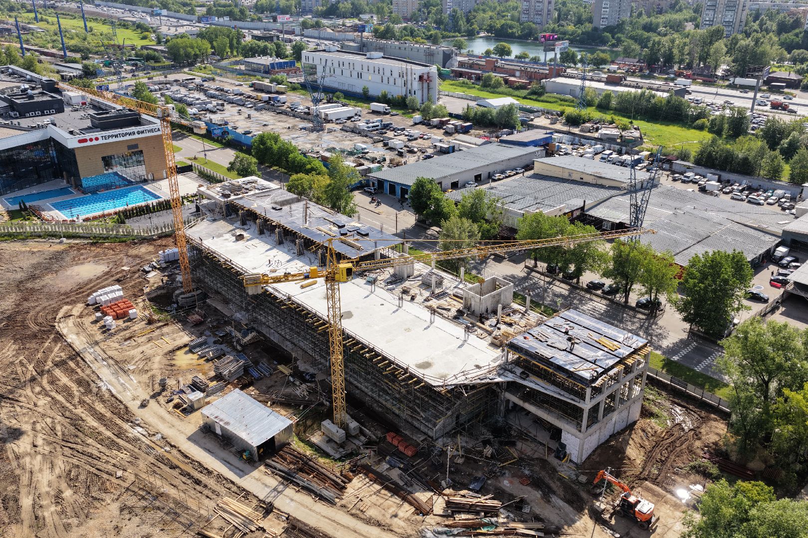 видео с коптера, спорт в реутове, стадион старт, академия вратарского мастерства,