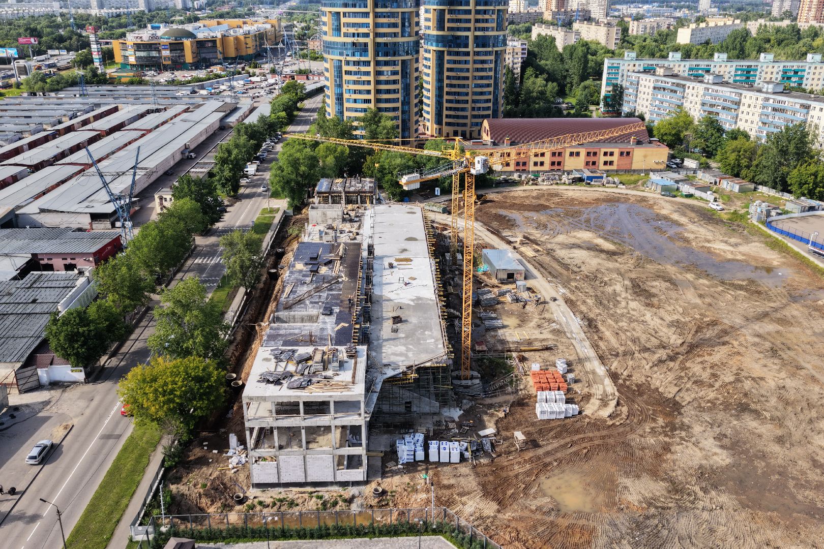 видео с коптера, спорт в реутове, стадион старт, академия вратарского мастерства,