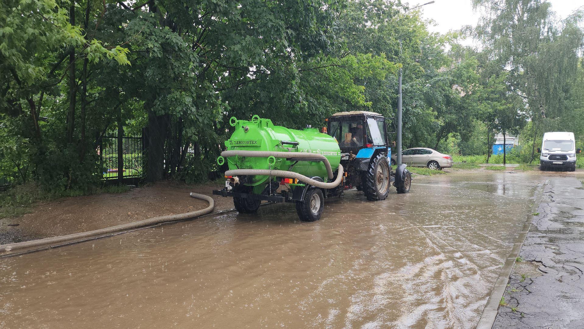 подтопления, ливень, коммунальные службы,  старая купавна, богородский городской округ,