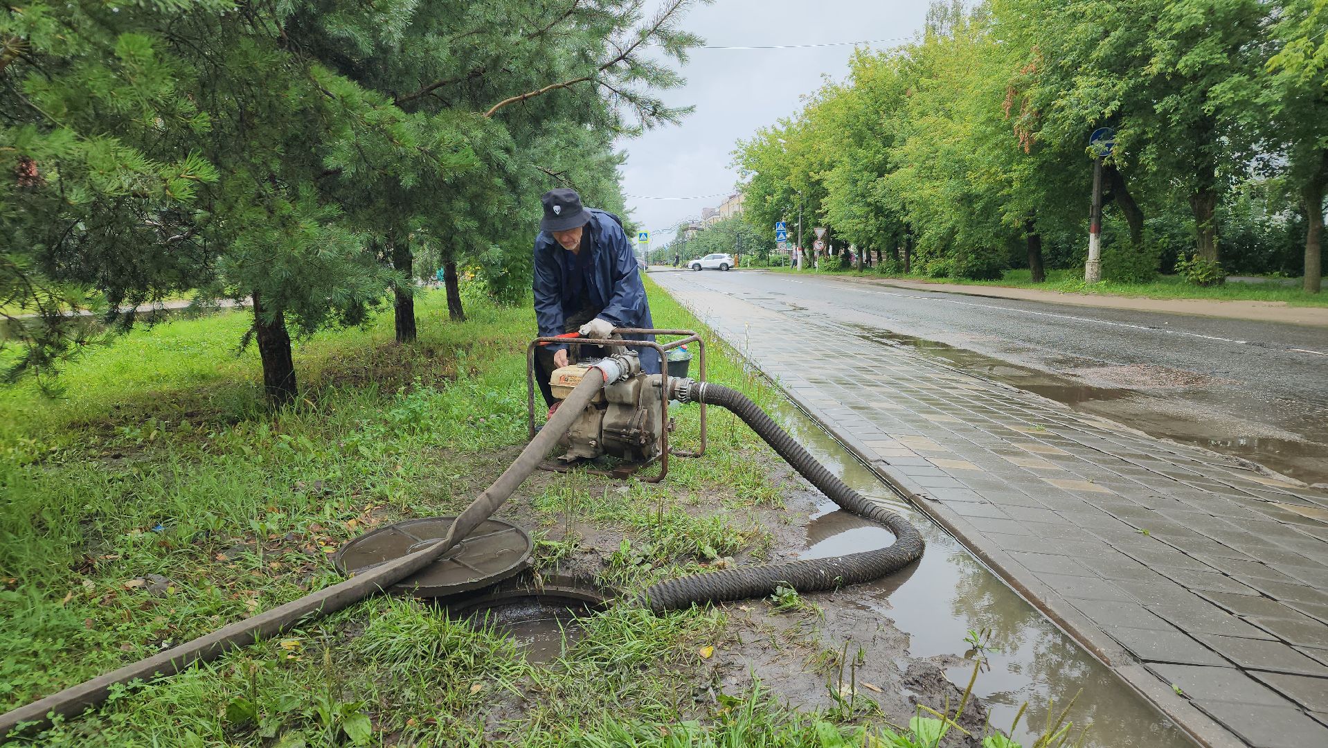жкх, подтопление дорог, дороги, лосино-петровский,