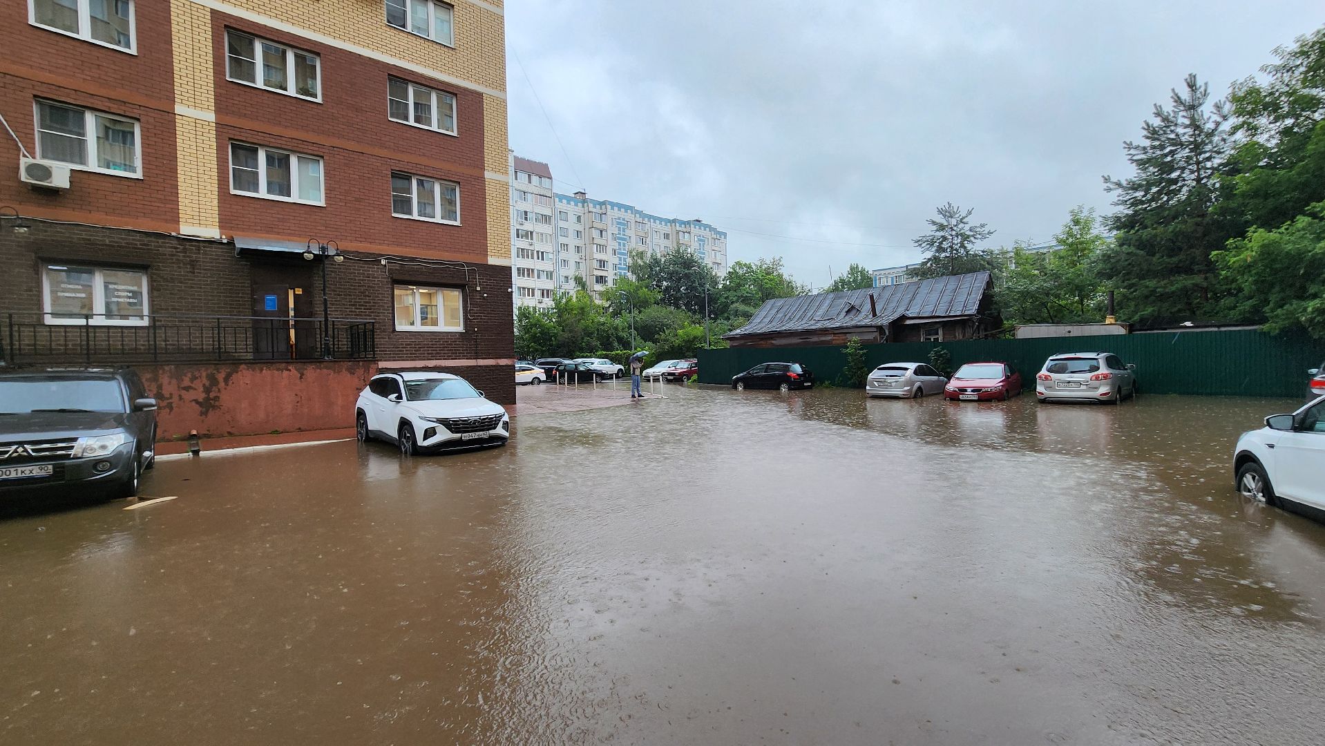 солнечногорск, улица баранова, ливень, жкх, тропический дождь,