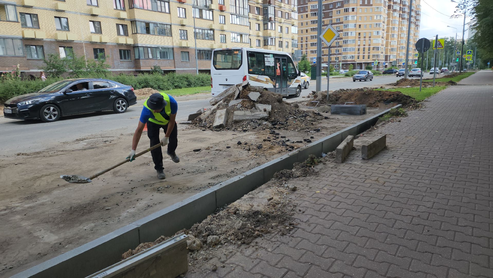 вертикалки, пушкино, новое пушкино,дорожный ремонт, ремонт асфальтового покрытия, бордюры, переход, подрядная организация,программа губернатора мо, президентские проекты,ремонт дороги,