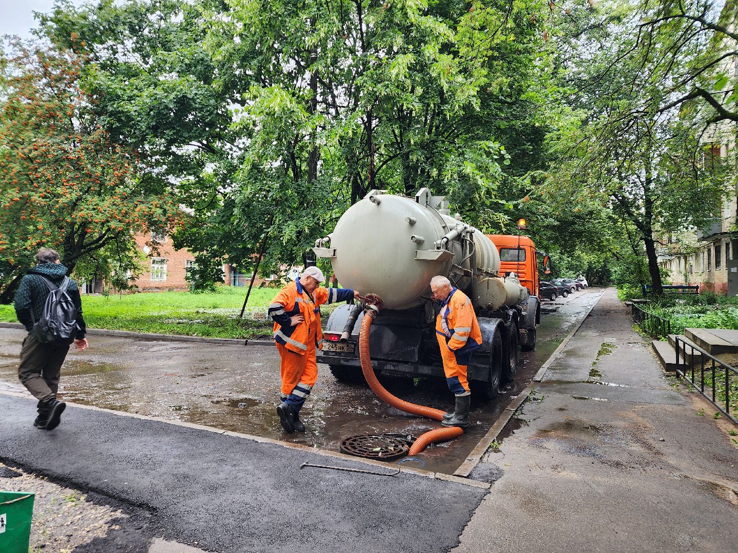 чп, подтопление, подтопление территории, мытищи,