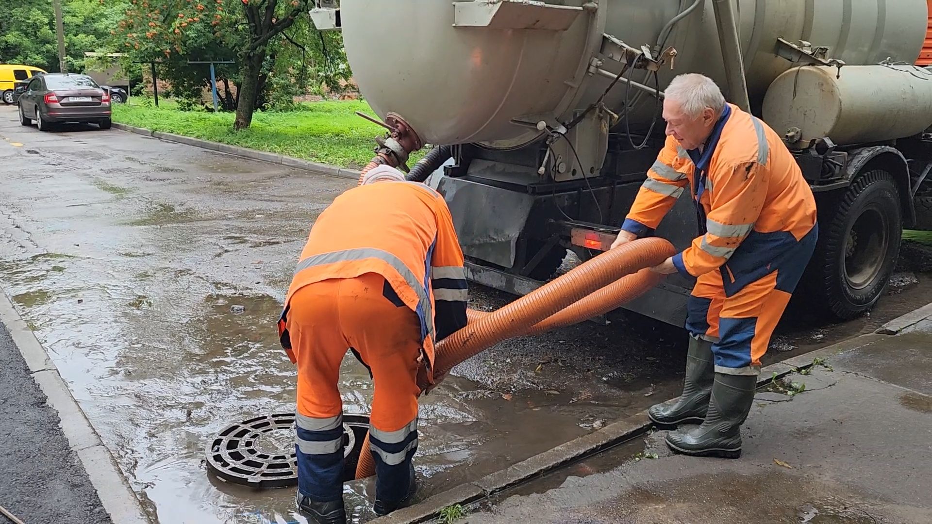 чп, подтопление, подтопление территории, мытищи,