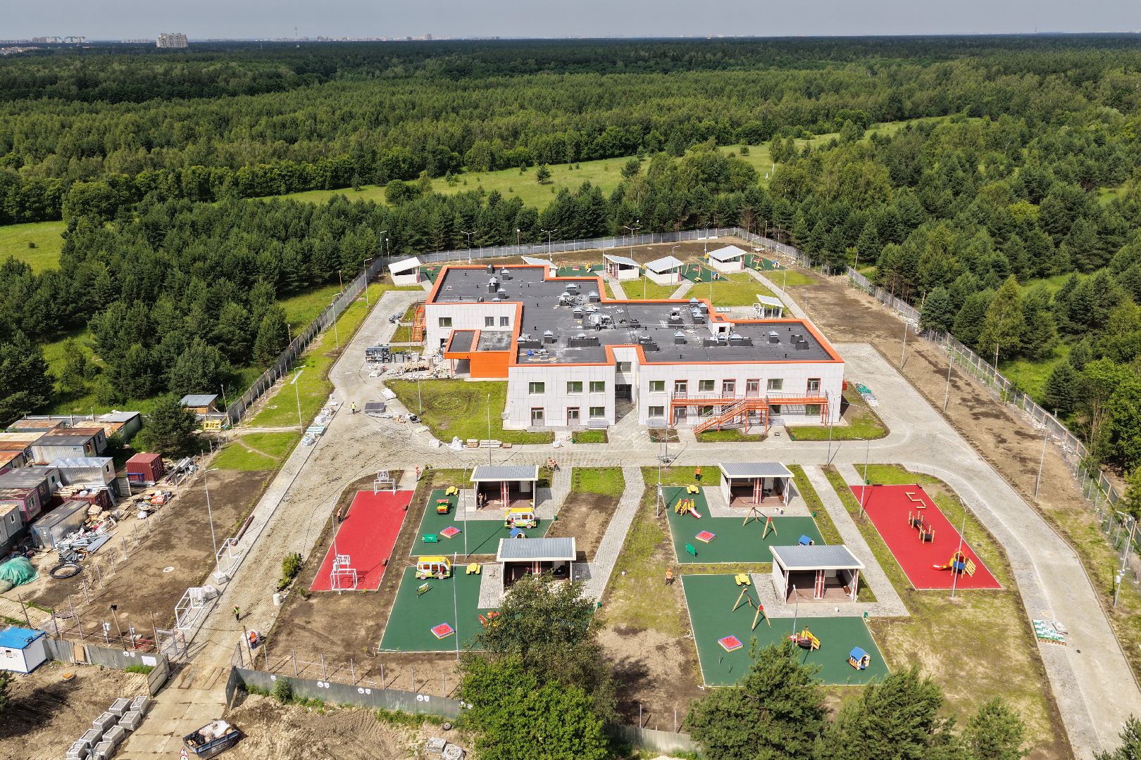видео с коптера, новый детский сад на улице молодежной, детский сад раменский,