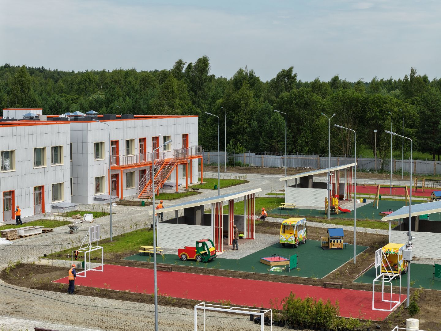 видео с коптера, новый детский сад на улице молодежной, детский сад раменский,