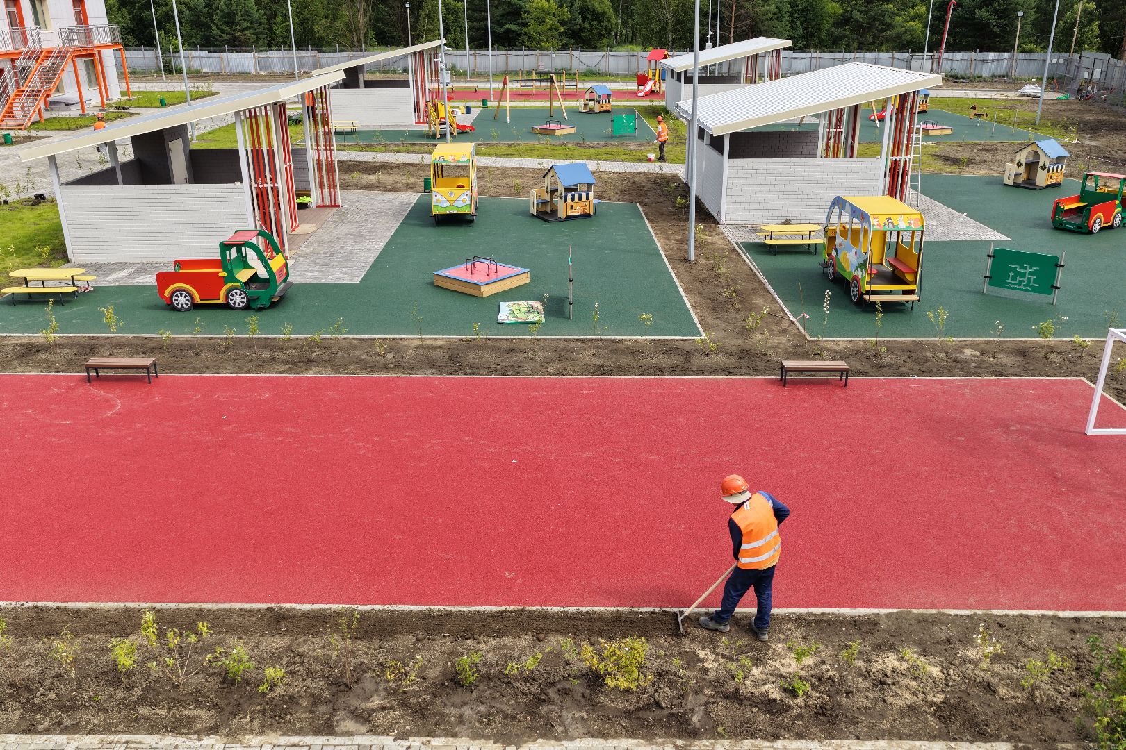 видео с коптера, новый детский сад на улице молодежной, детский сад раменский,