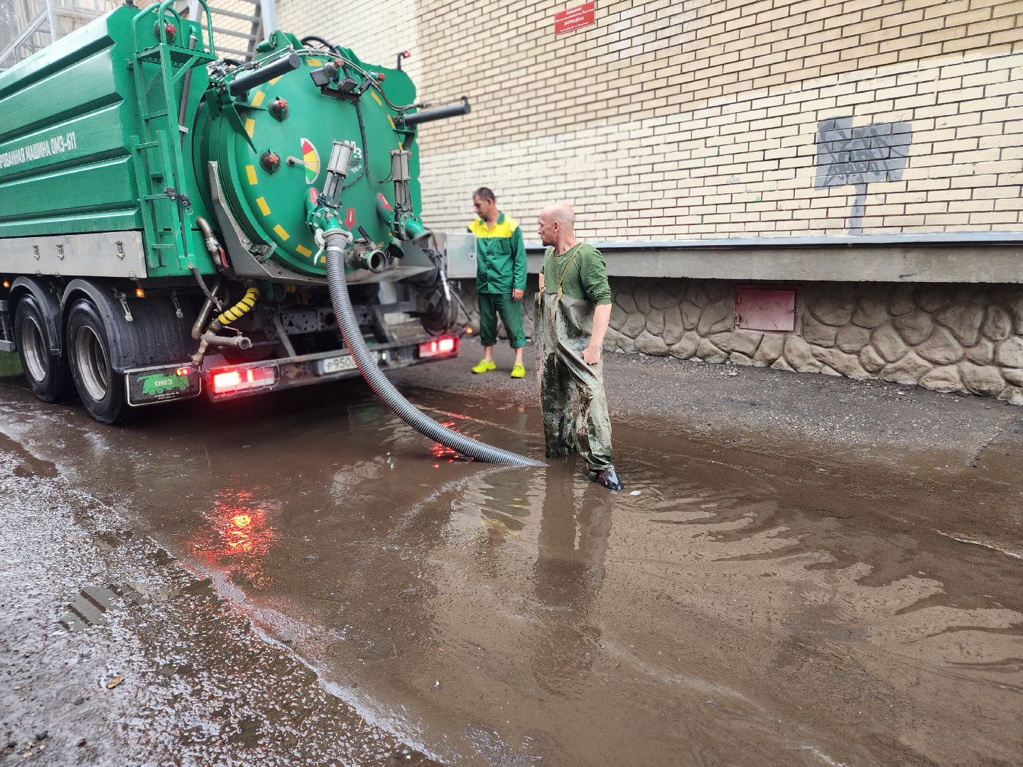 пушкино, откачка воды, работа, коммунальные службы