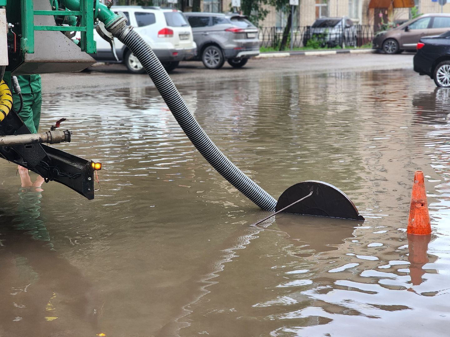пушкино, откачка воды, работа, коммунальные службы