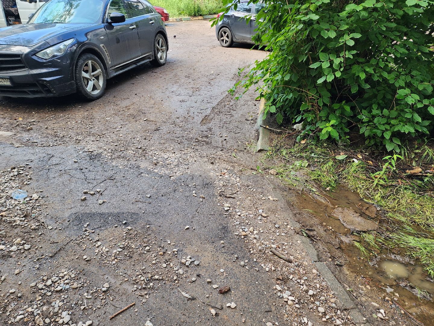 солнечногорск, жители , коммунальщики , двор, дождь,