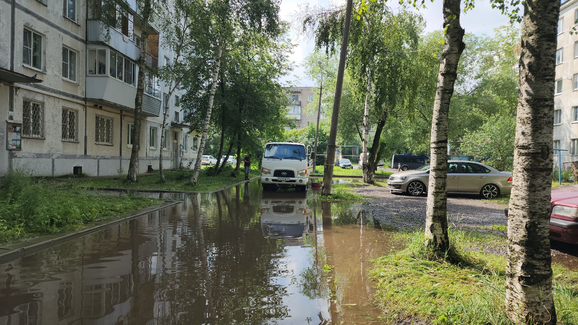 Устранение последний непогоды , Откачка воды, Лобня,