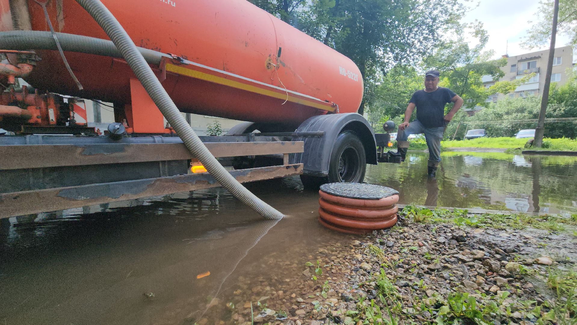 Устранение последний непогоды , Откачка воды, Лобня,