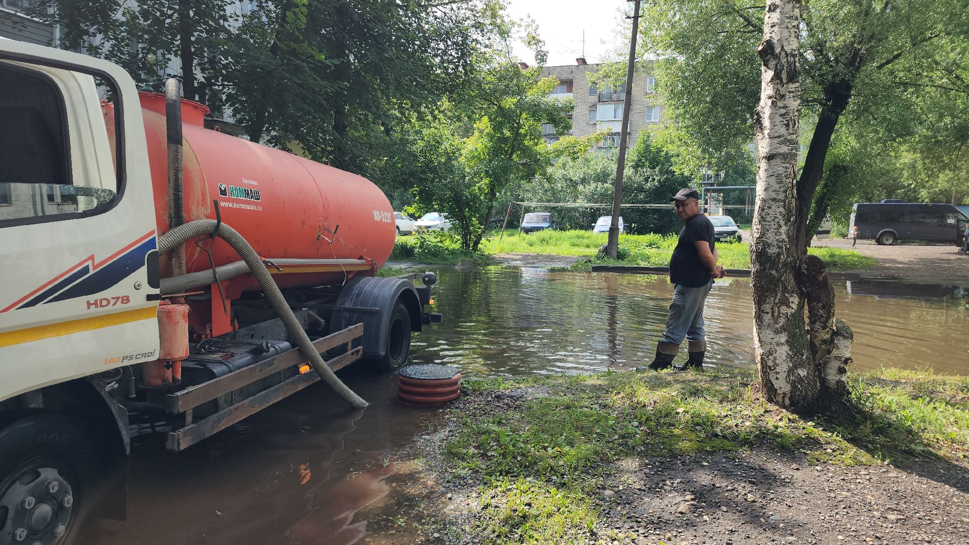 Устранение последний непогоды , Откачка воды, Лобня,