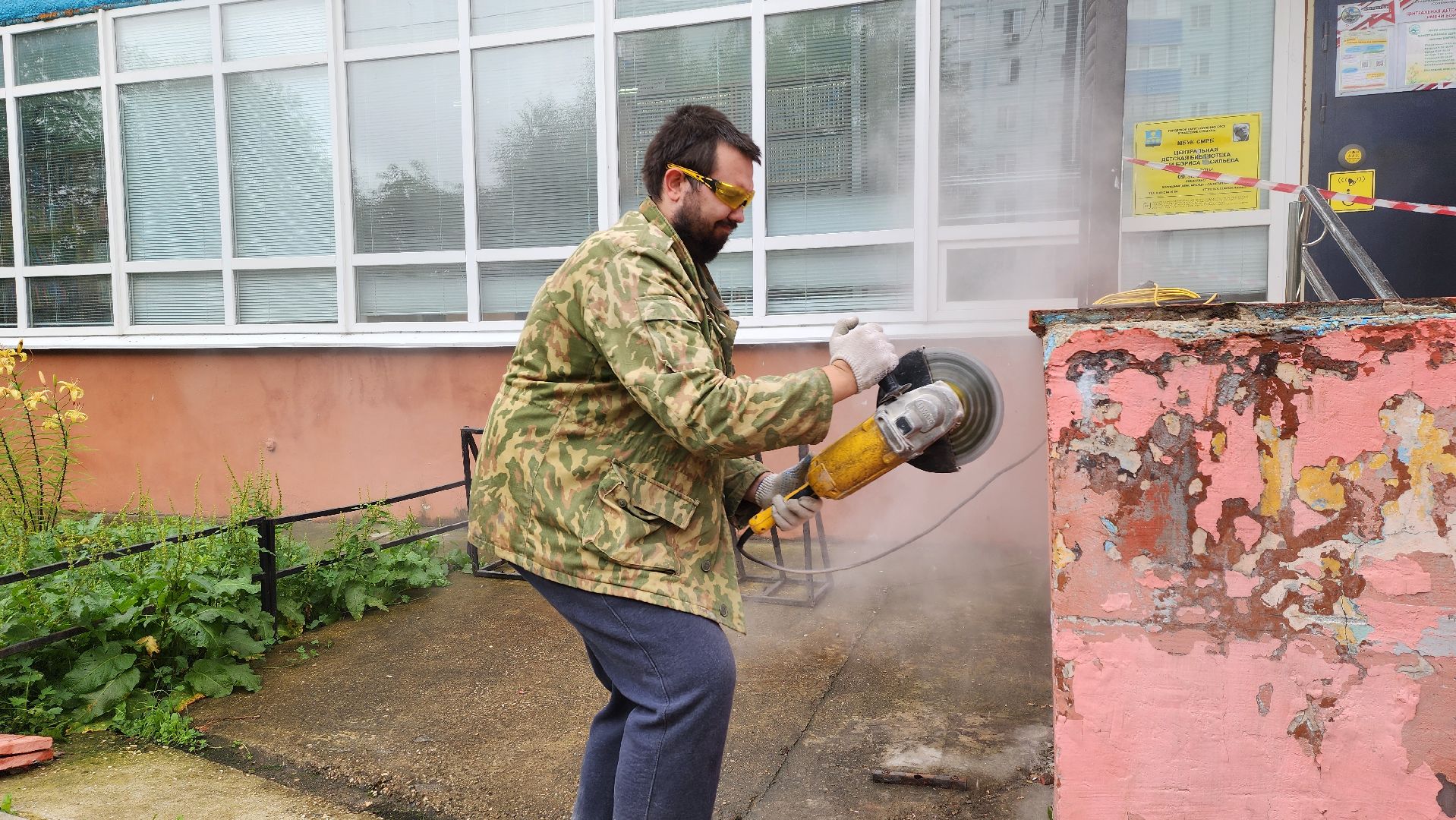 солнечногорск, детская библиотека, ремонт крыльца, входная группа,