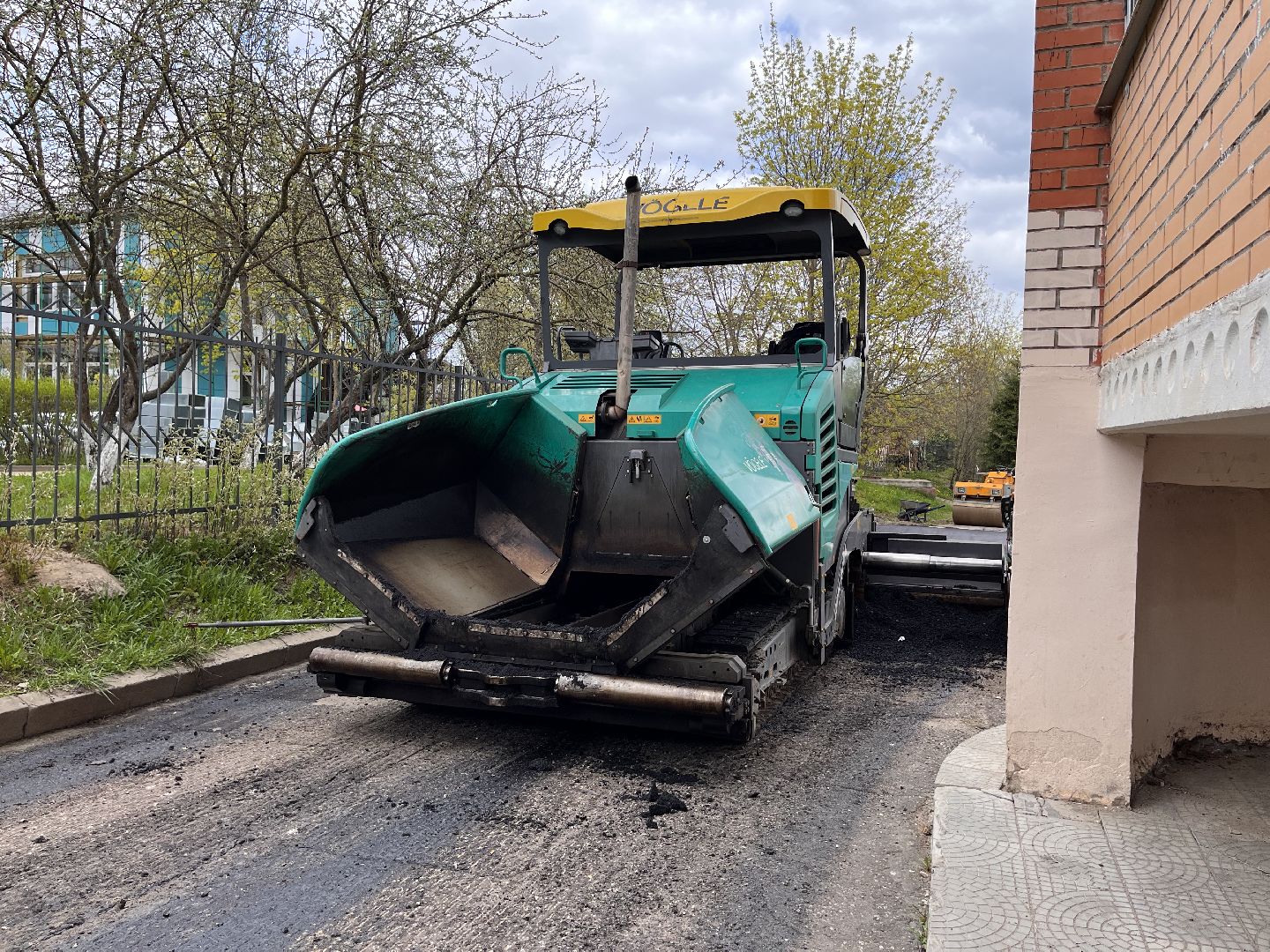 Шаховская, дороги, укладка асфальта