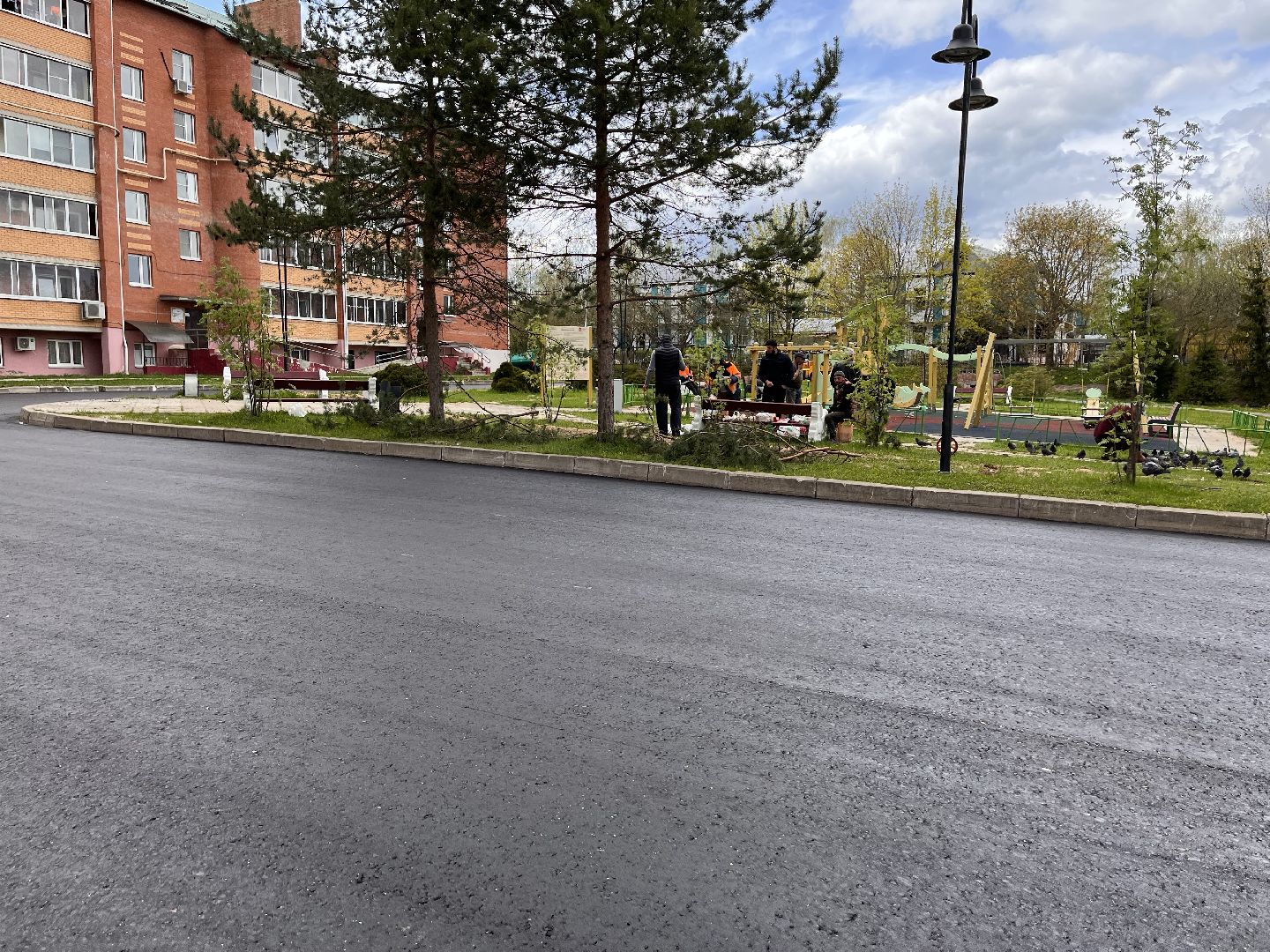 Шаховская, дороги, укладка асфальта