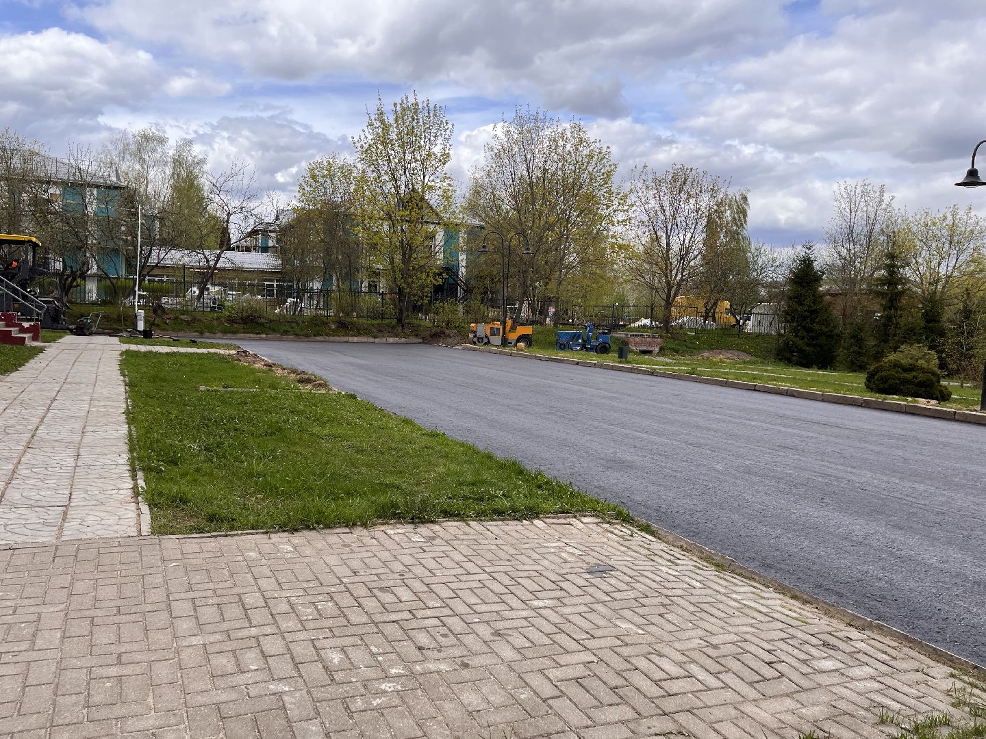 Шаховская, дороги, укладка асфальта