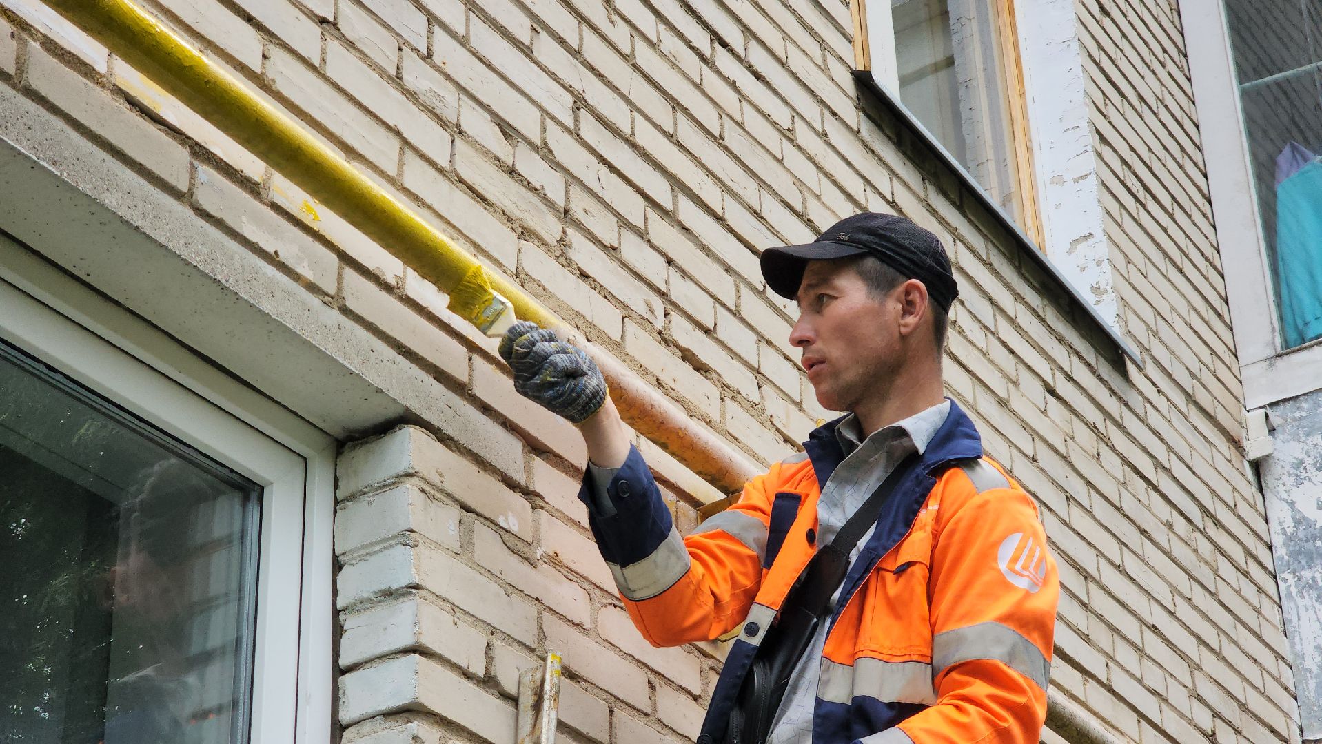 покраска газовых труб, Лобня,