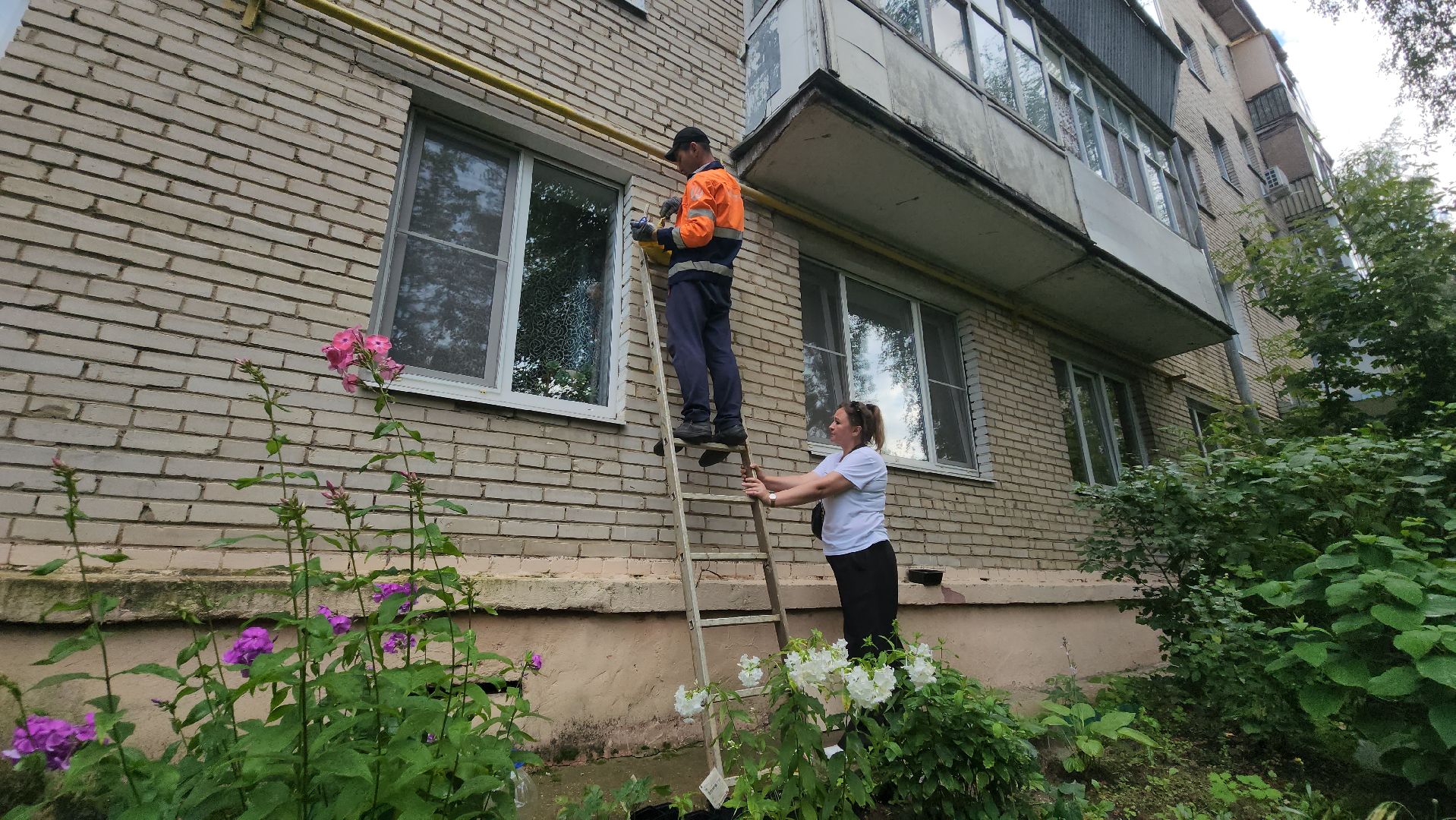 покраска газовых труб, Лобня,