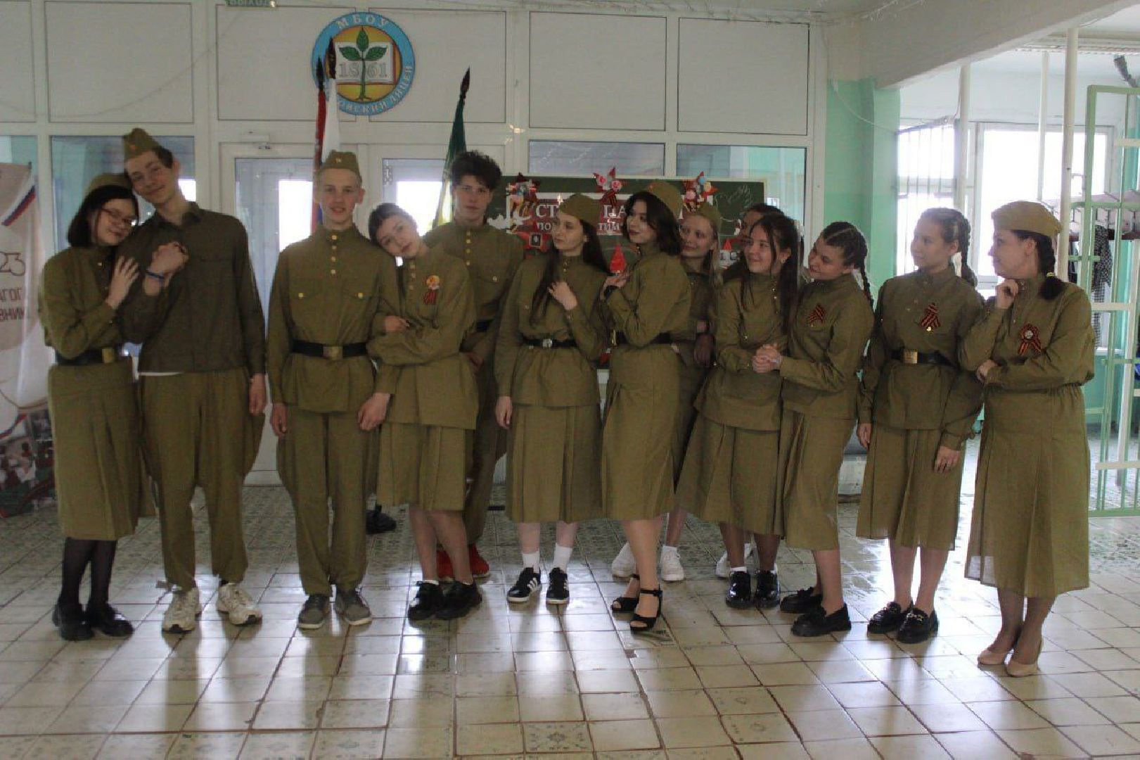 Шатура, Коробово, Лицей, реконструкция Дня Победы