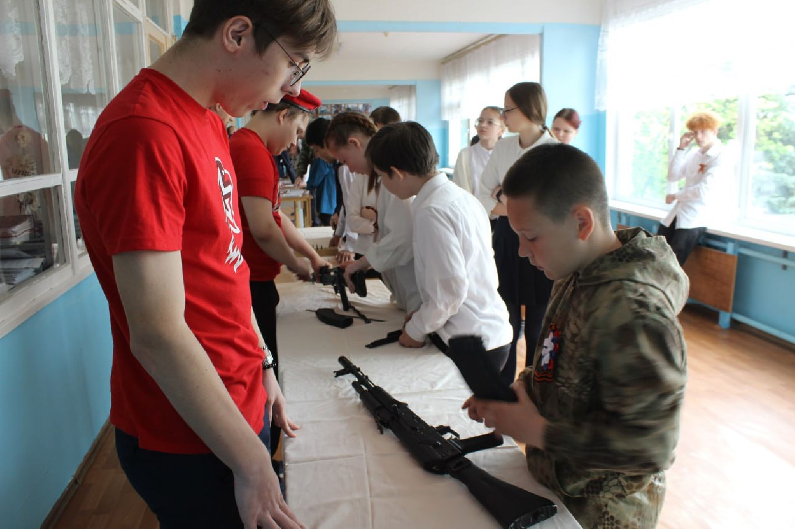 Шатура, Коробово, Лицей, реконструкция Дня Победы