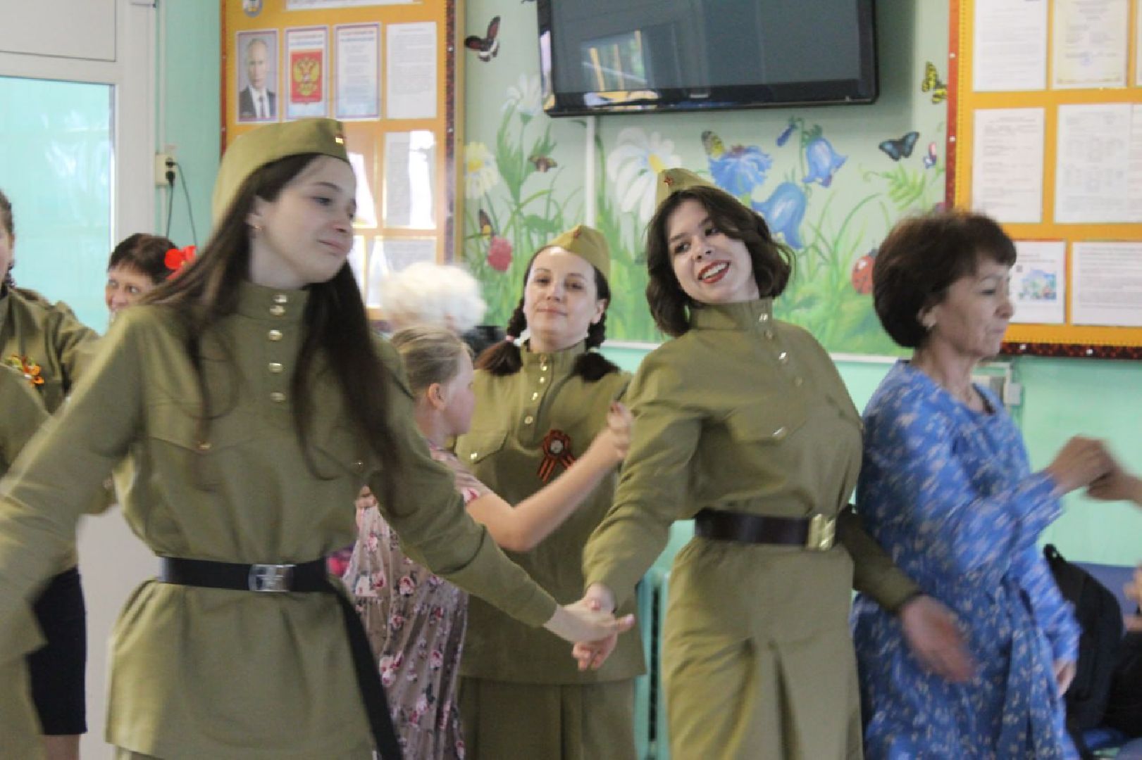 Шатура, Коробово, Лицей, реконструкция Дня Победы