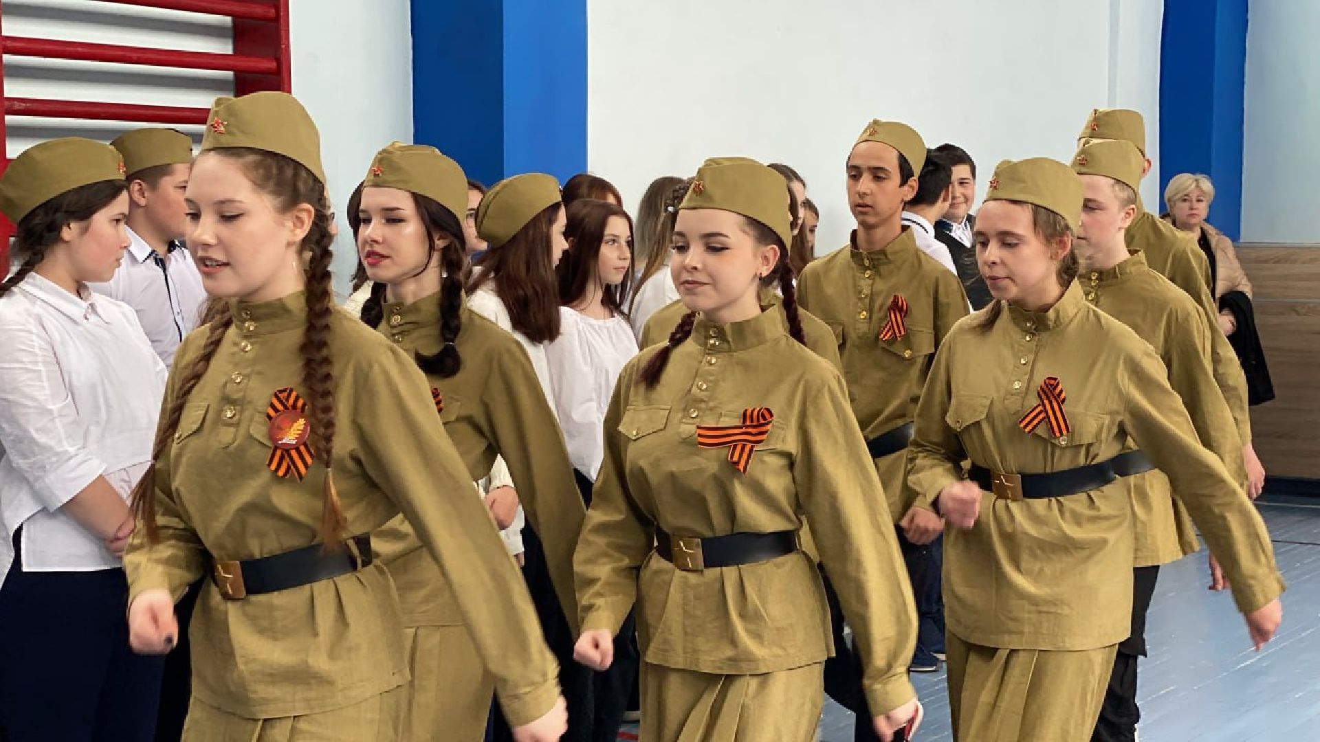 Шатура, Коробово, Лицей, строевая подготовка.