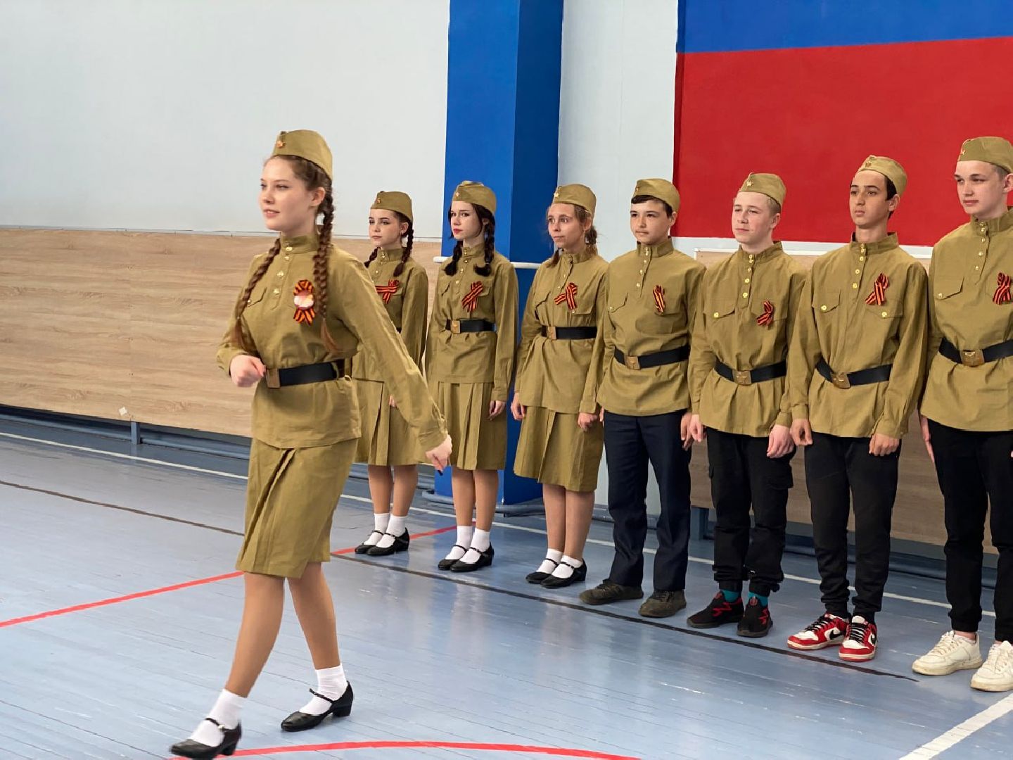 Шатура, Коробово, Лицей, строевая подготовка.