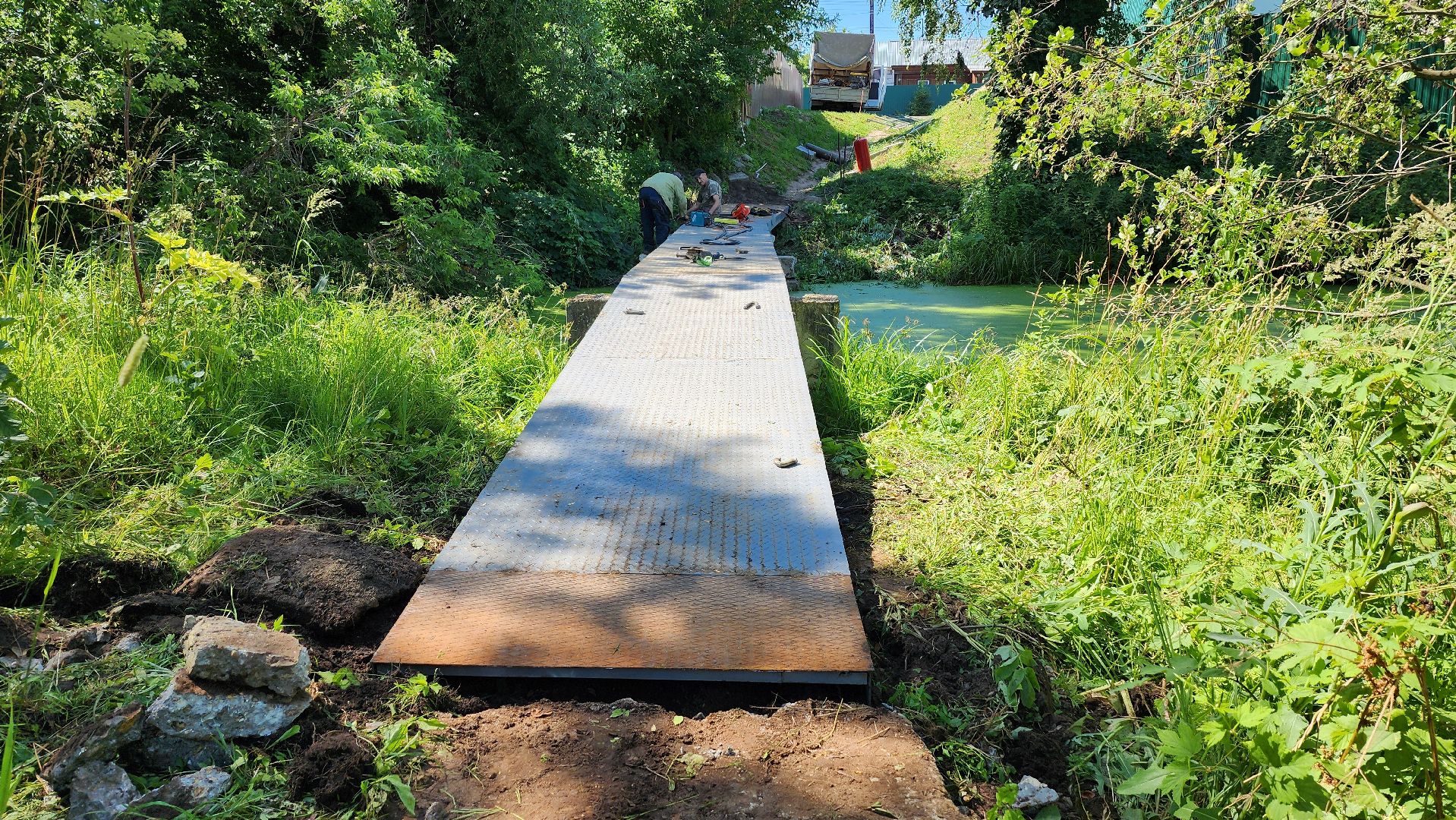 луховицы, пешеходный мост, благоустройство,