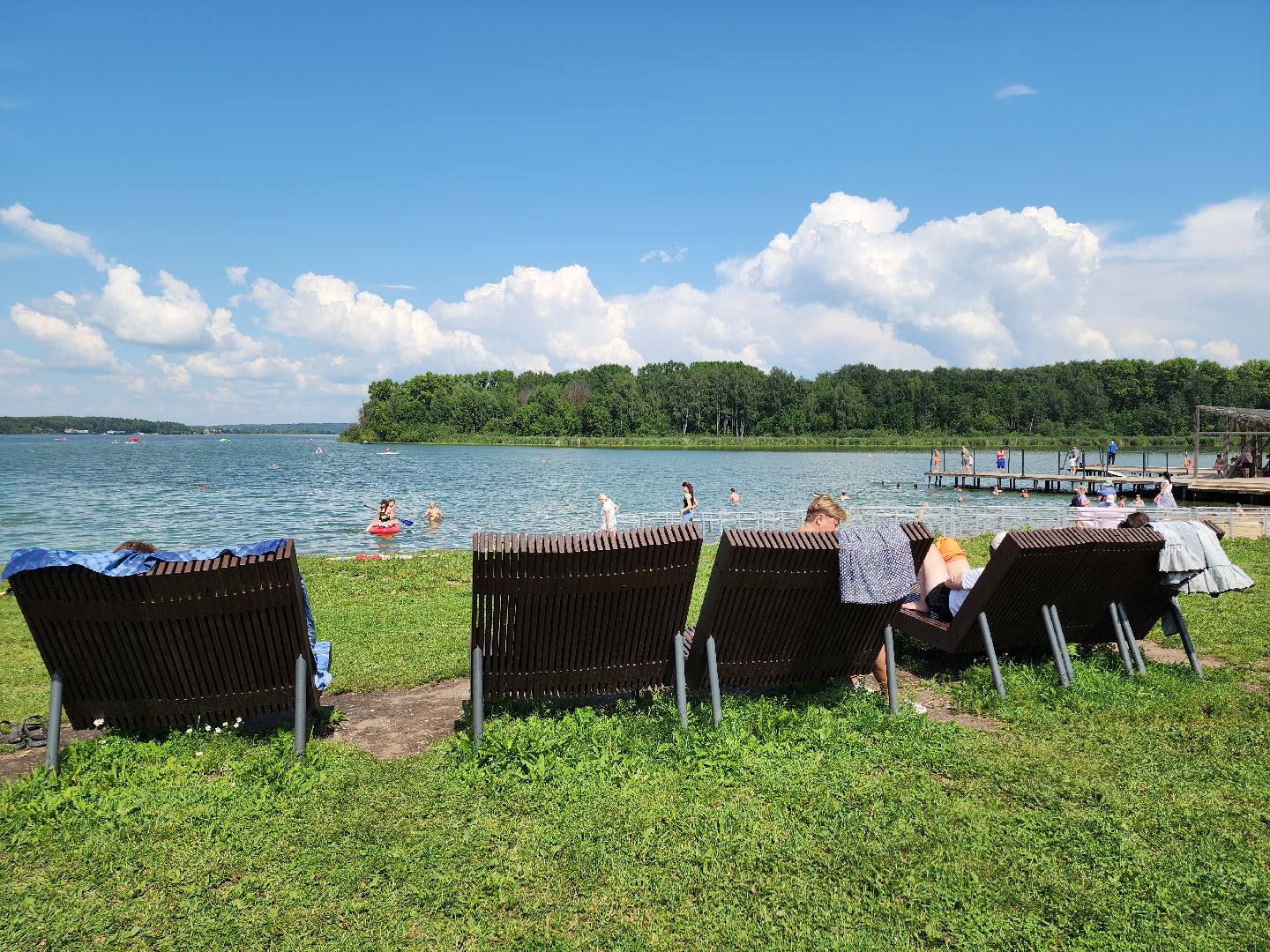 солнечногорск, лето , сенеж , озеро, жители ,