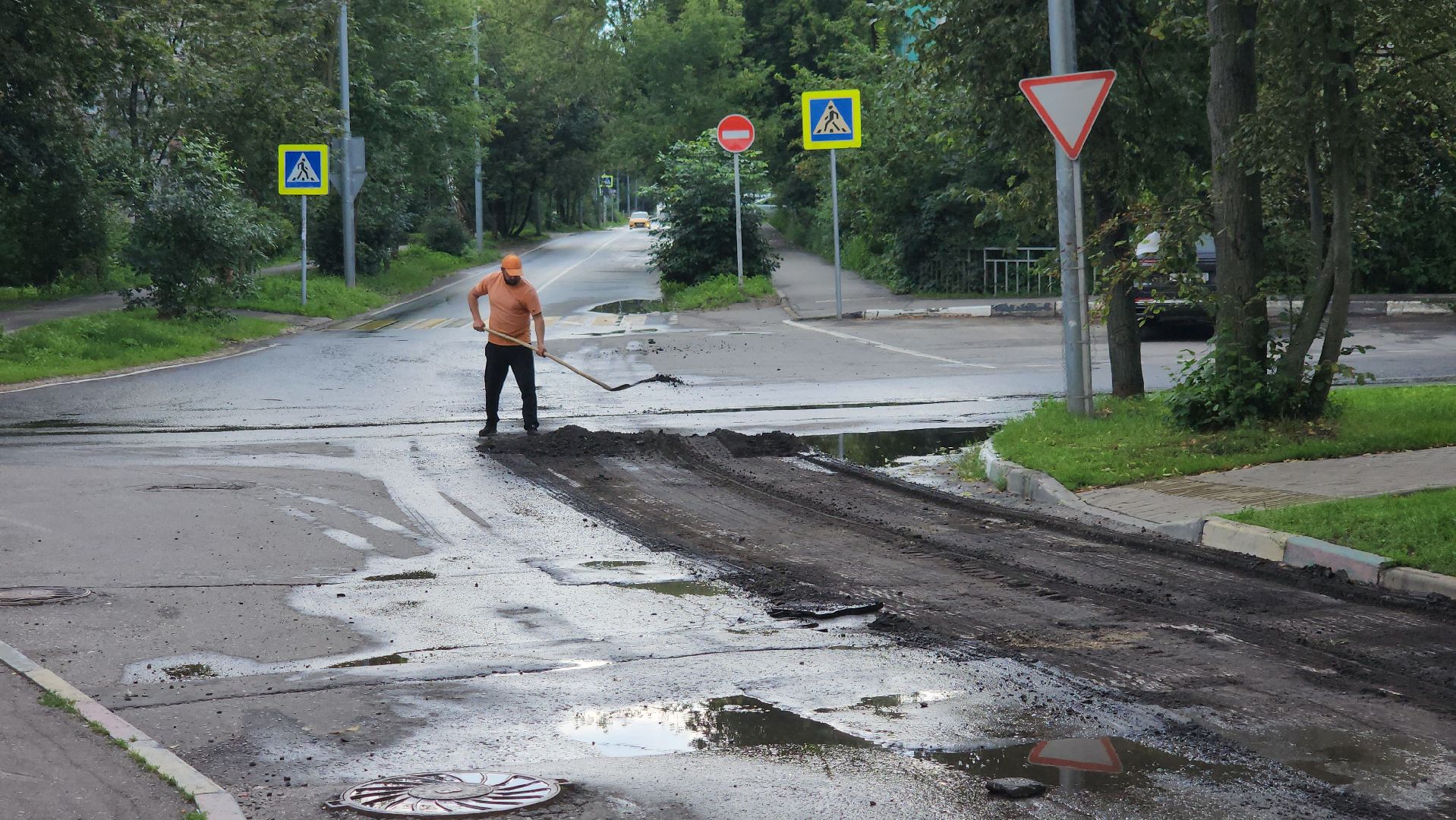 щёлково, ямочный ремонт дорог, новый асфальт,