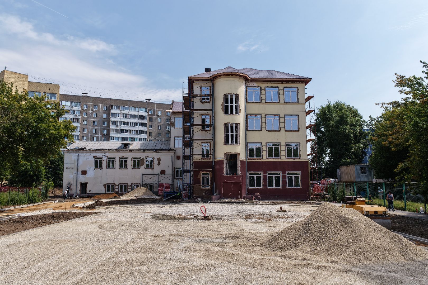 видео с коптера, школа 6 подольск, капремонт школы 6 подольск,