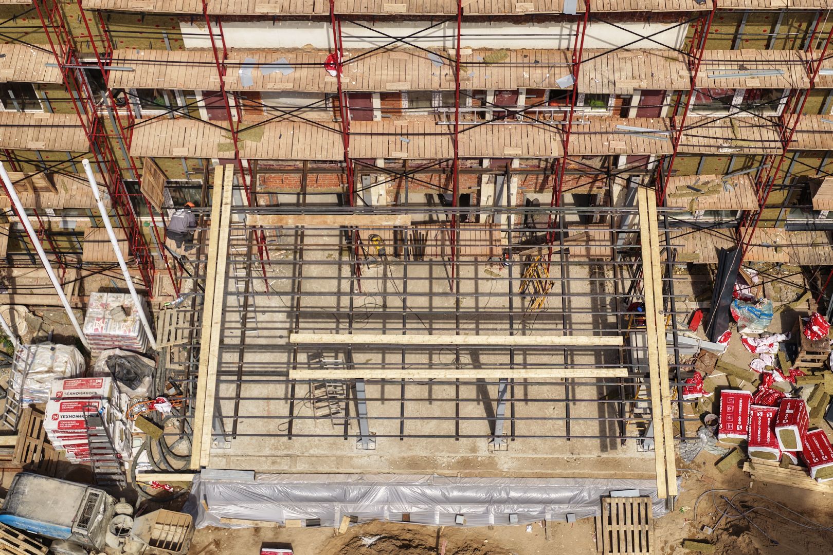 видео с коптера, школа 6 подольск, капремонт школы 6 подольск,