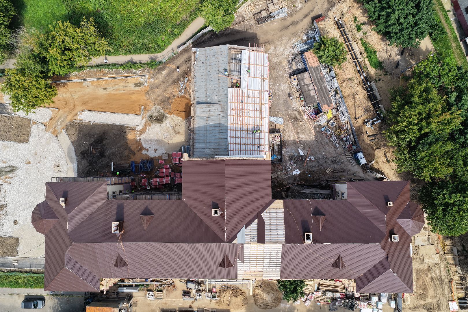 видео с коптера, школа 6 подольск, капремонт школы 6 подольск,