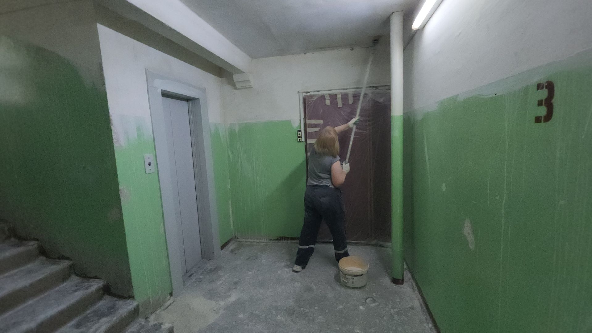 серпухов, улица ворошилова,  ремонт подъезда по программе софинансирования, жкх, управляющая компания,