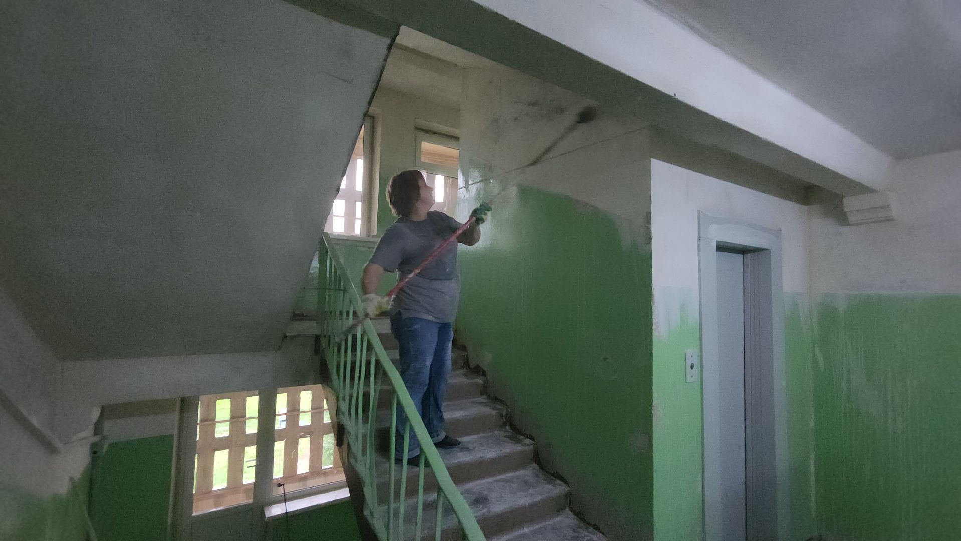 серпухов, улица ворошилова,  ремонт подъезда по программе софинансирования, жкх, управляющая компания,