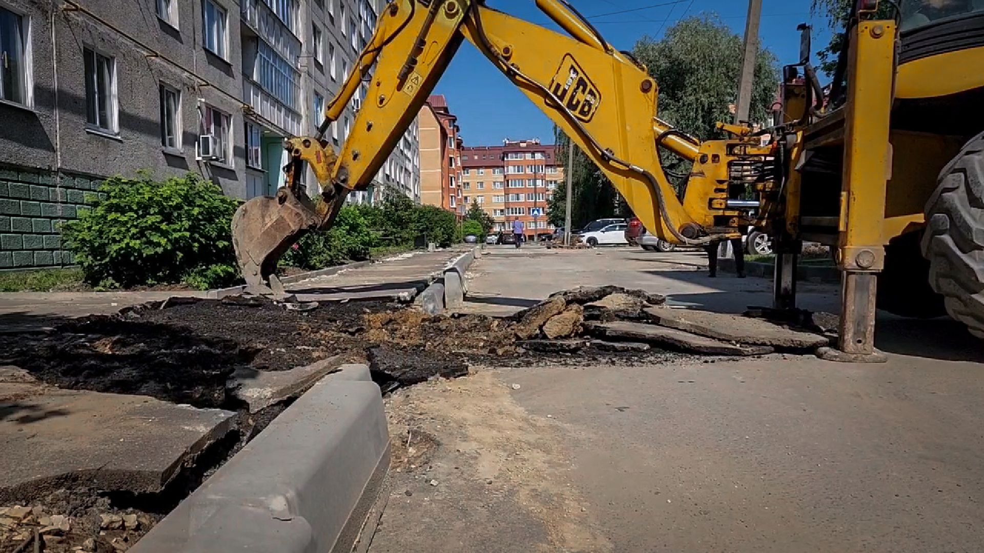 бронницы,благоустройство дворов , замена бордюров,