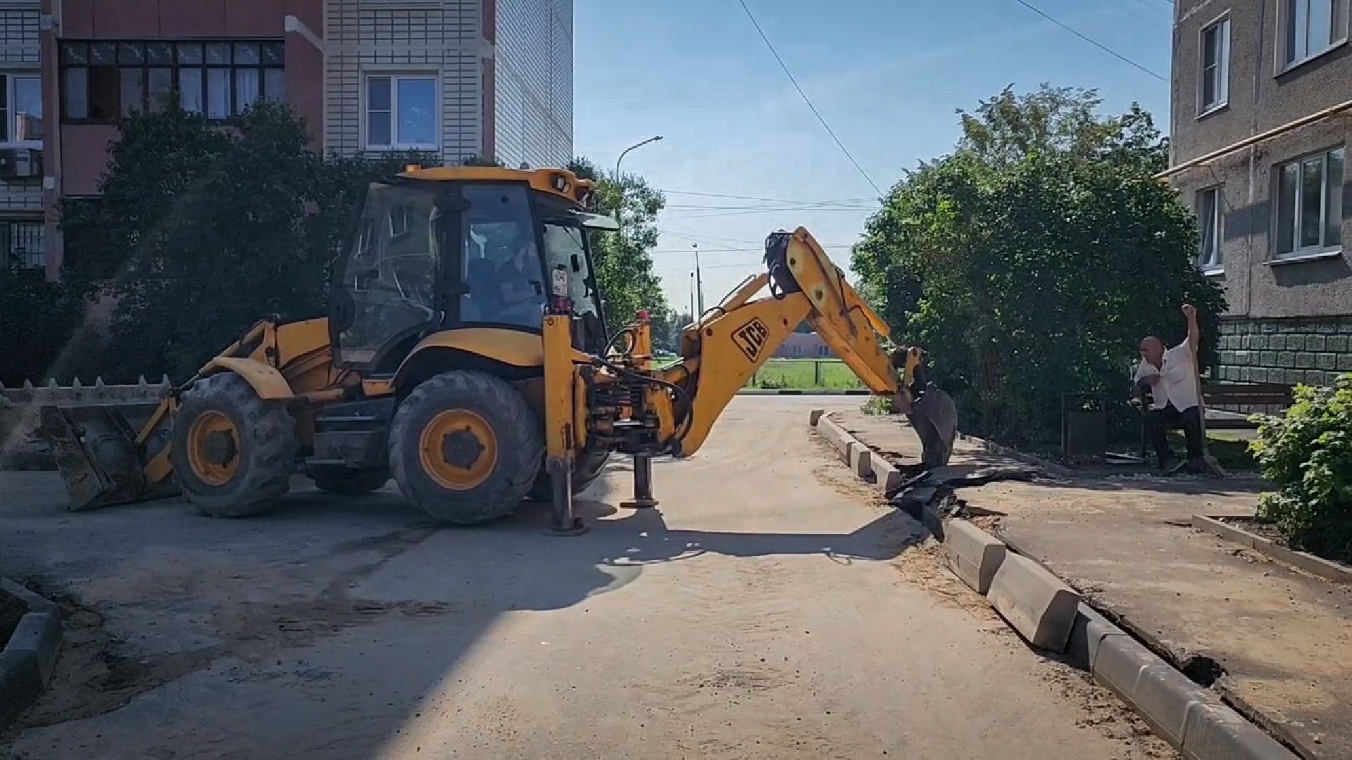 бронницы,благоустройство дворов , замена бордюров,