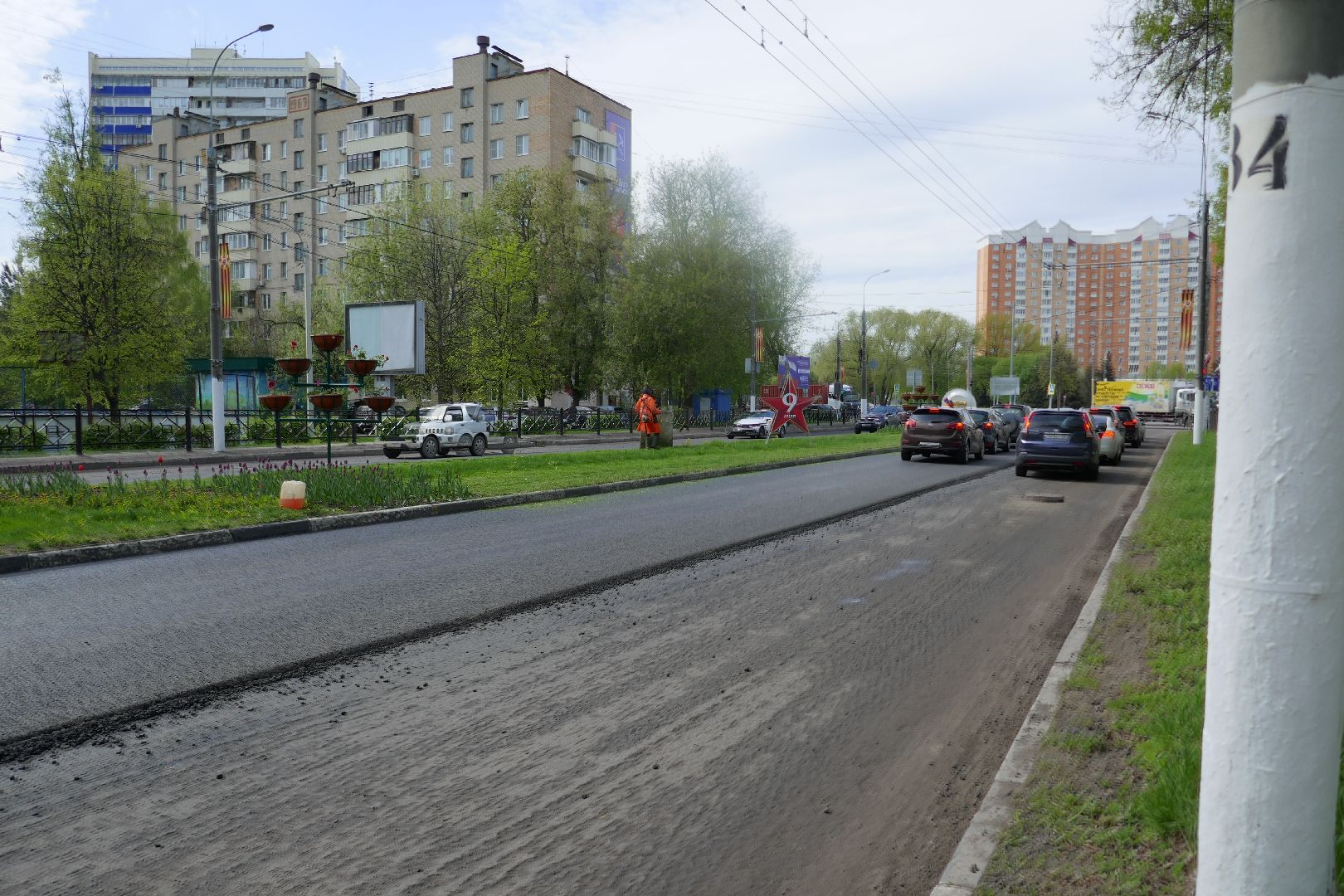 Подольск, покосили траву, благоустройство