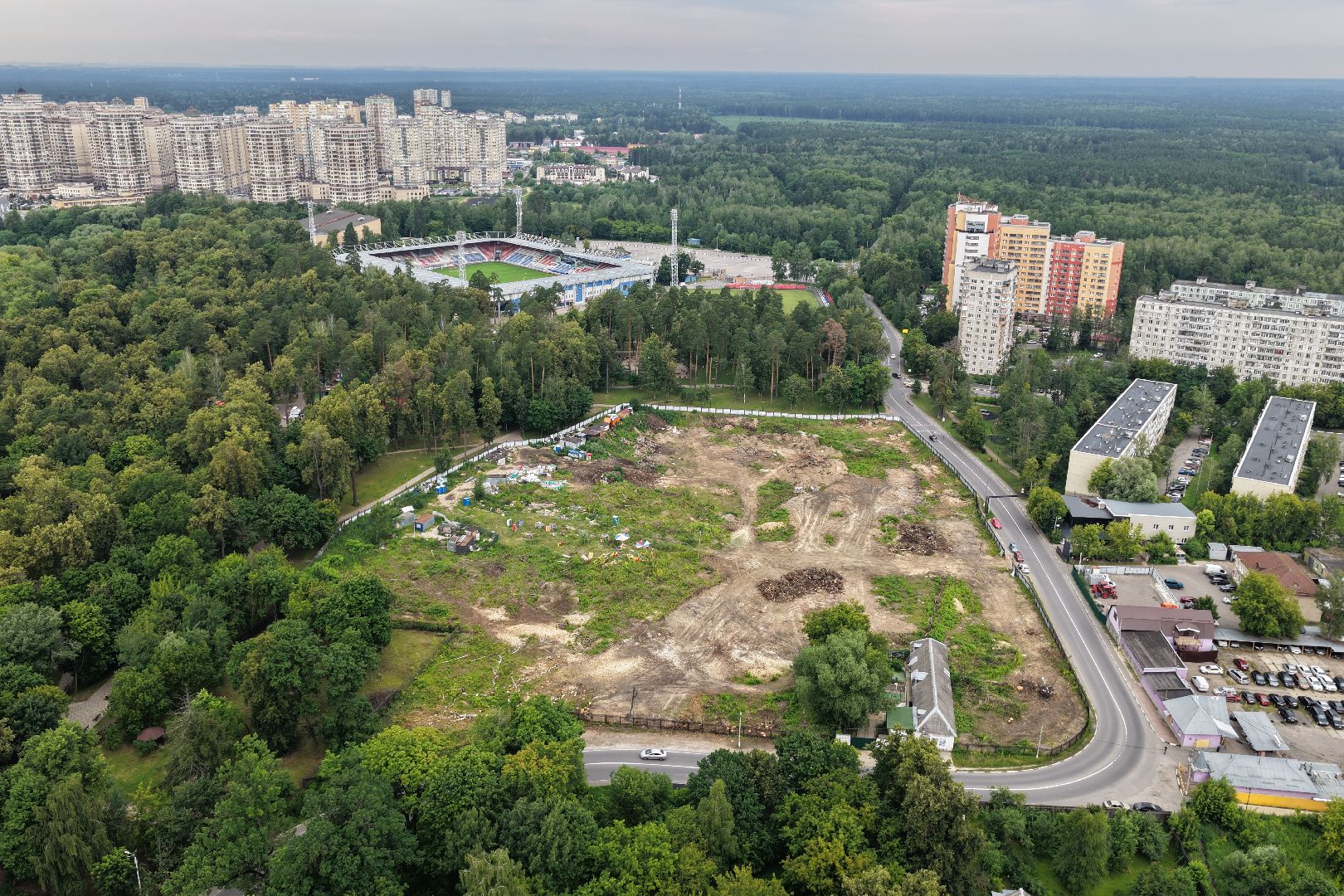 видео с коптера, городской парк раменский,