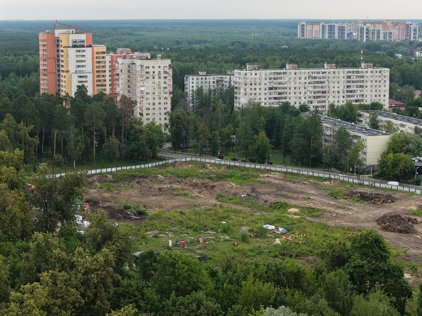 видео с коптера, городской парк раменский,