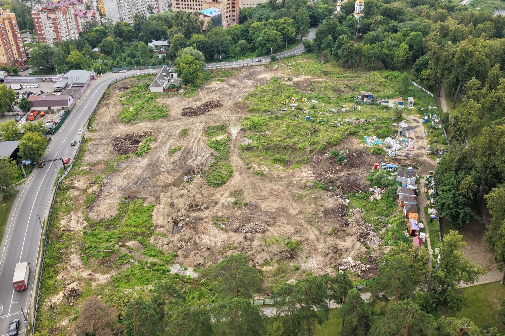 видео с коптера, городской парк раменский,