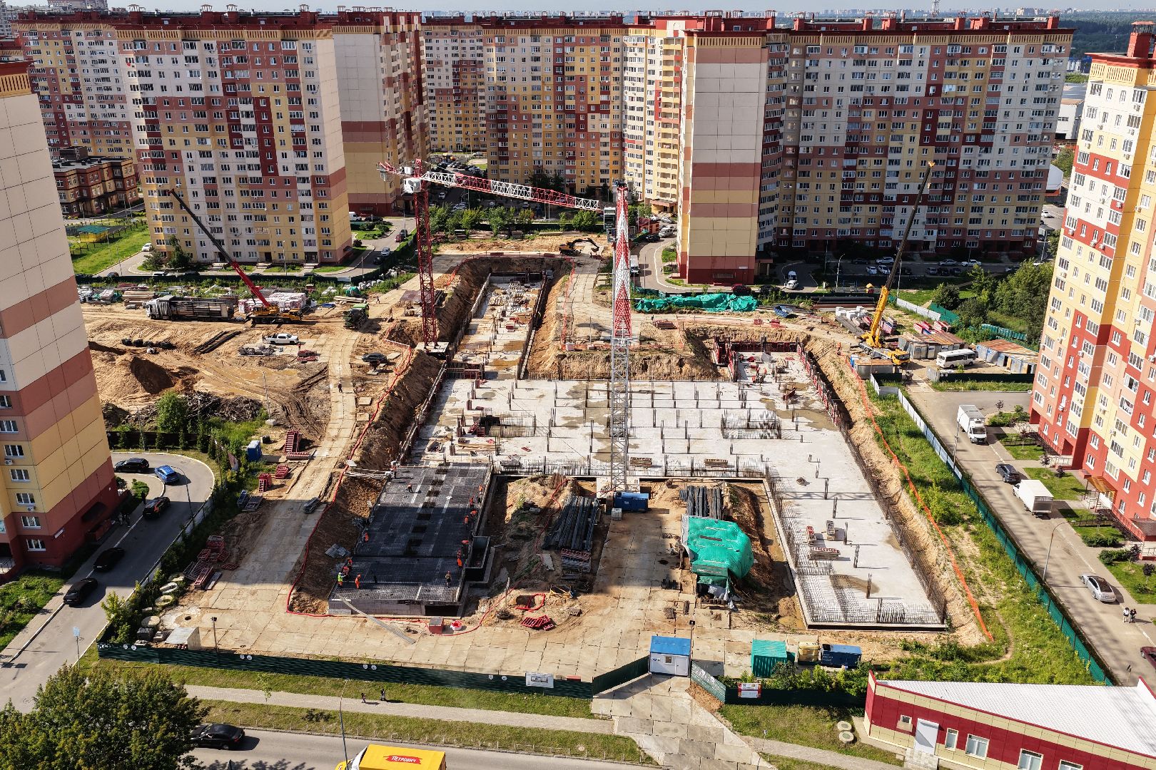 видео с коптера, новая школа в раменском,