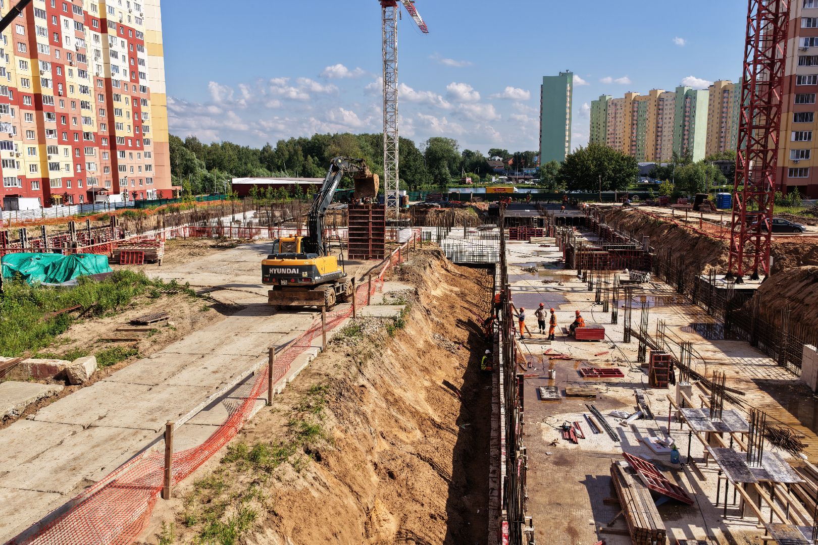 видео с коптера, новая школа в раменском,