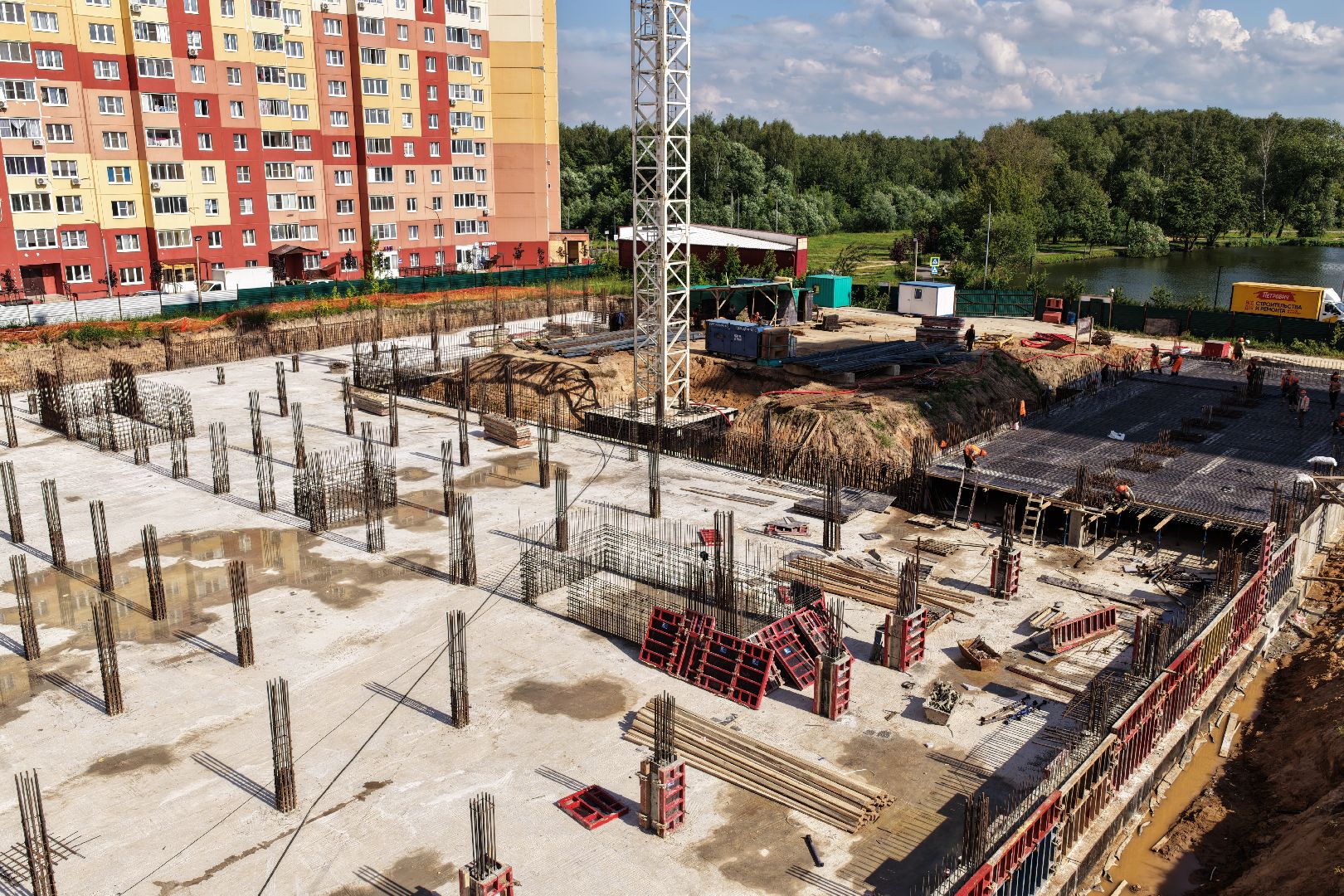 видео с коптера, новая школа в раменском,