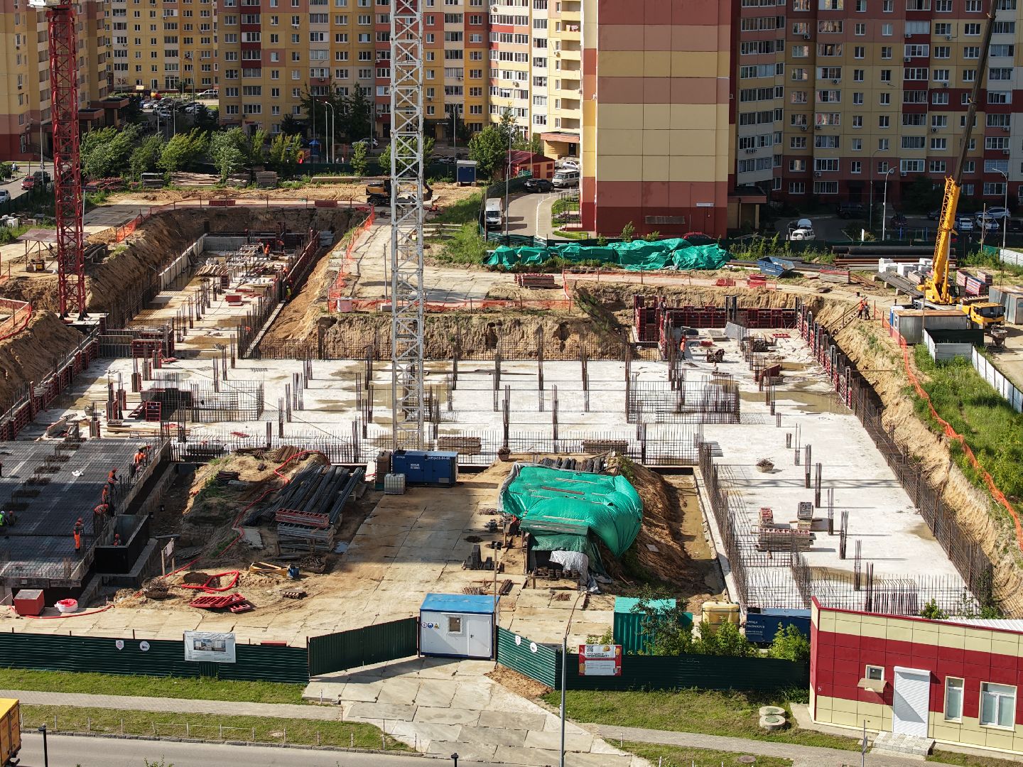 видео с коптера, новая школа в раменском,