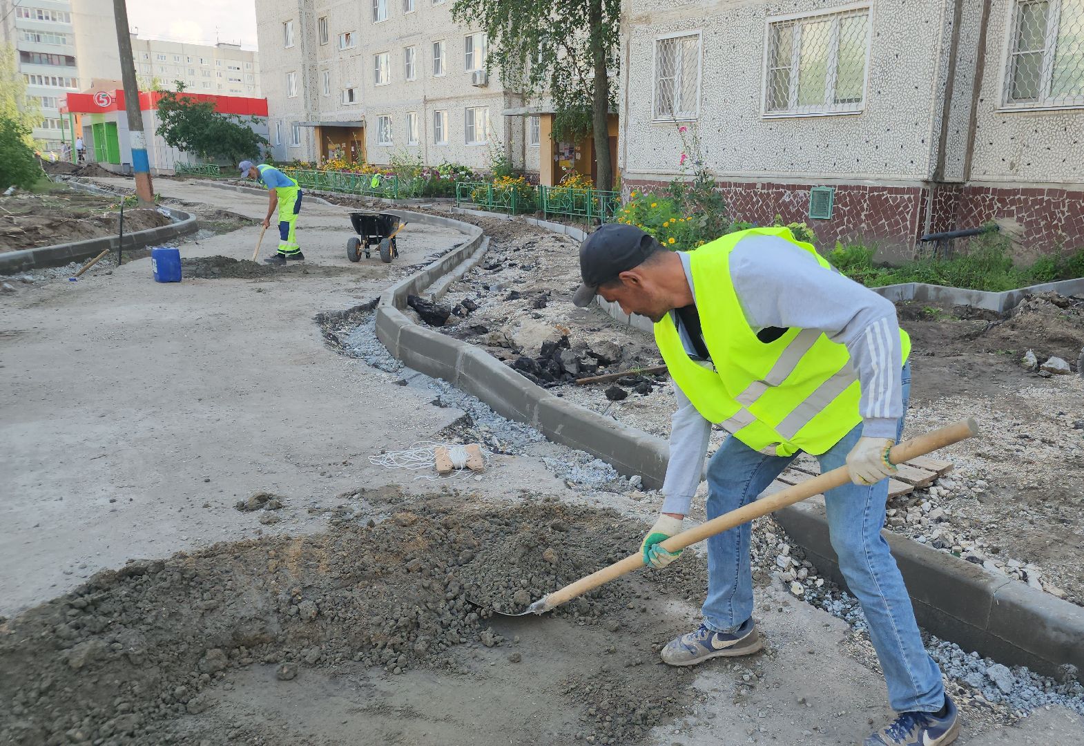 благоустройство дворов, орехово-зуевский округ, давыдово,