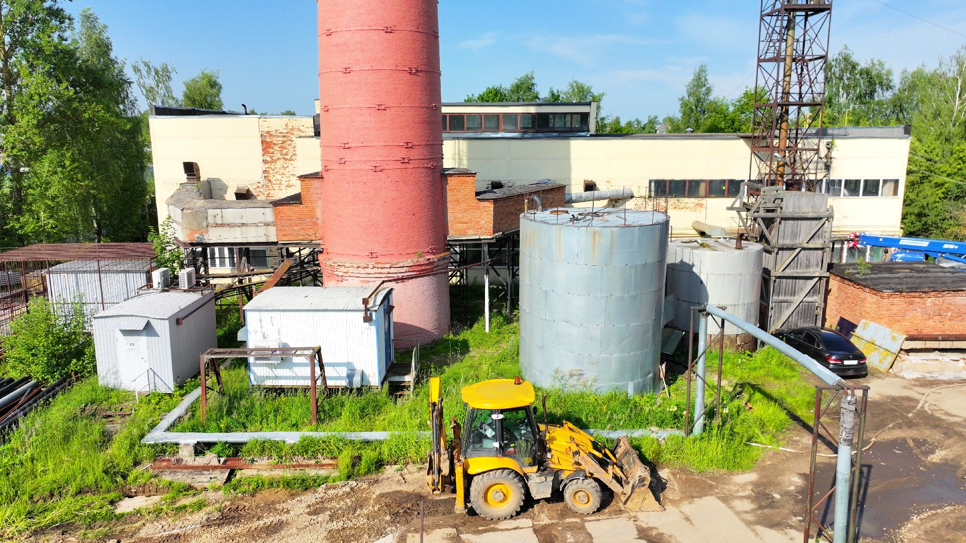 видео с коптера, котельная руза,